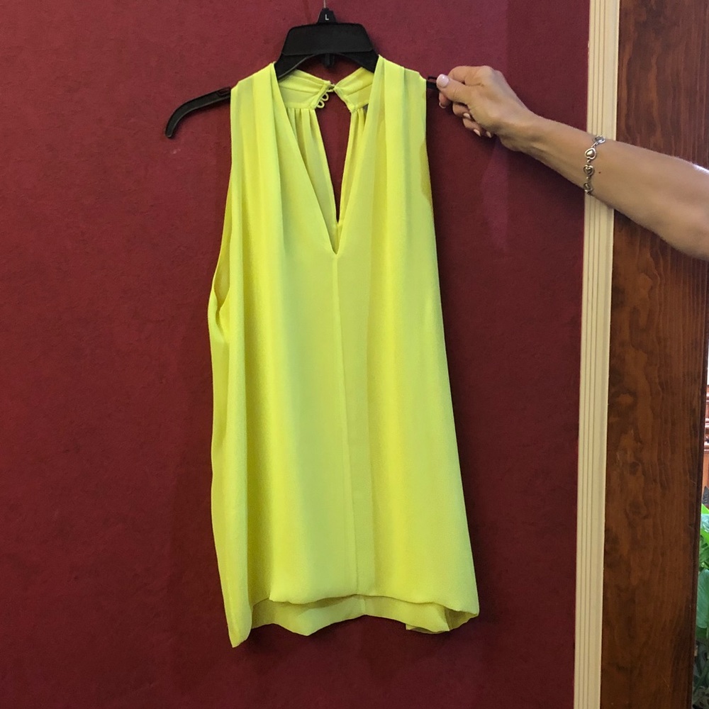 Bright yellow shift blouse